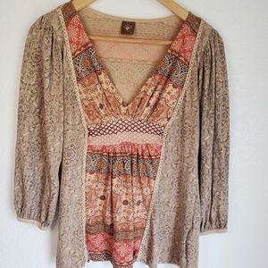 Anthropolgie Language Los Angeles Top size M